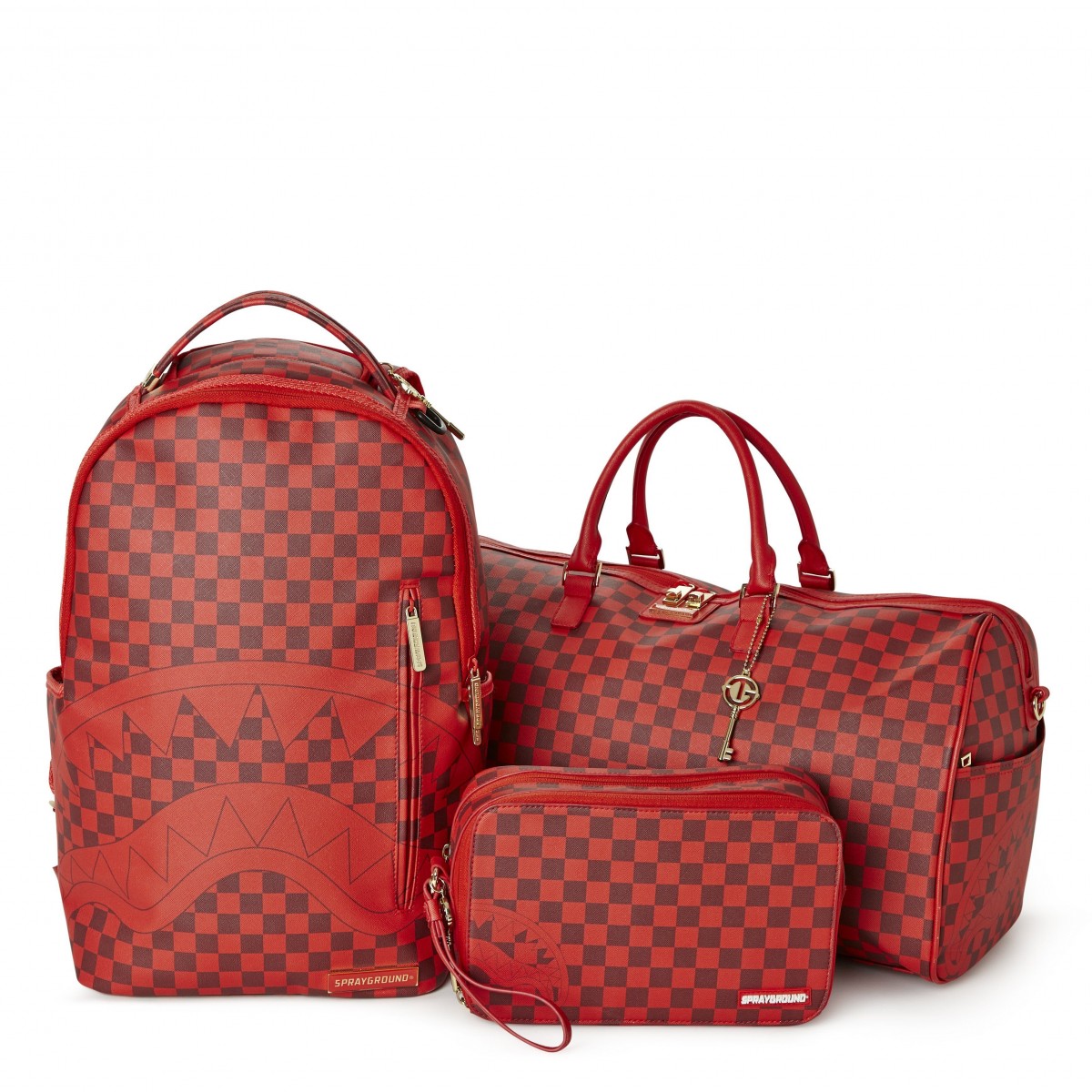 Discount | SHARKS IN PARIS DUFFLE (RED CHECKERED EDITION) Sprayground Sale - Discount | SHARKS IN PARIS DUFFLE (RED CHECKERED EDITION) Sprayground Sale-01-9