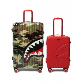 Discount | Full-Size Camo Carry-On Red Luggage Bundle Sprayground Sale