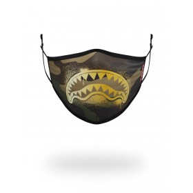 Discount | Adult Camo Gold Shark Form Fitting Face Mask Sprayground Sale