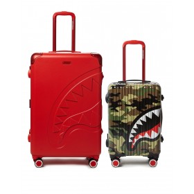 Discount | Full-Size Red Carry-On Camo Luggage Bundle Sprayground Sale